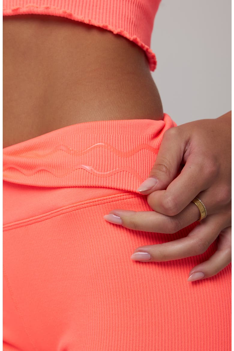 Love Sculp Seamless Rib Bike Shorts, Alternate, color, NEON CORAL