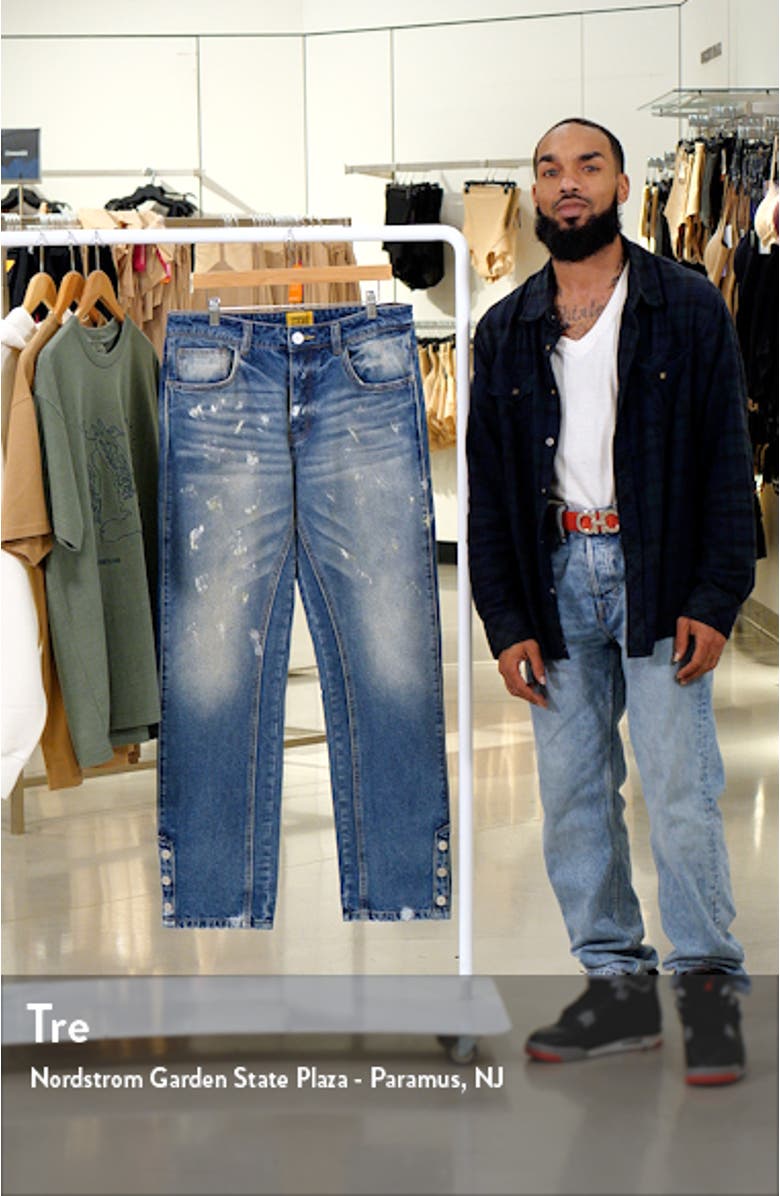 Diet Paint Splatter Straight Leg Jeans, sales video thumbnail