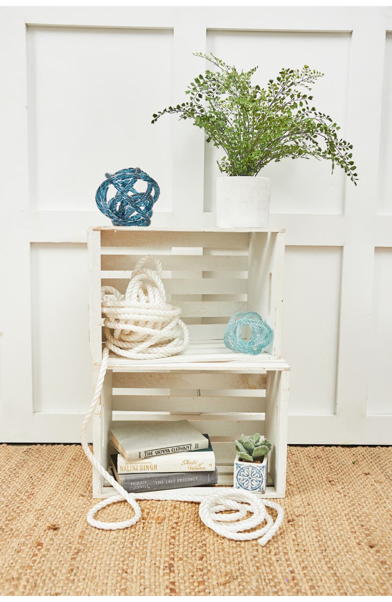 Beachcombers Small Light Blue Glass Knot, Alternate, color, Blue