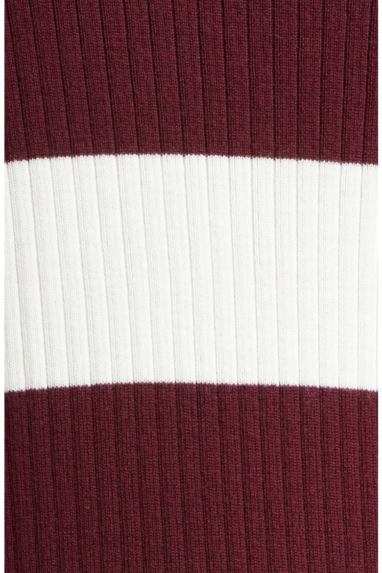 Rugby Stripe Wool Sweater, Alternate, color, BURGUNDY STRIPE