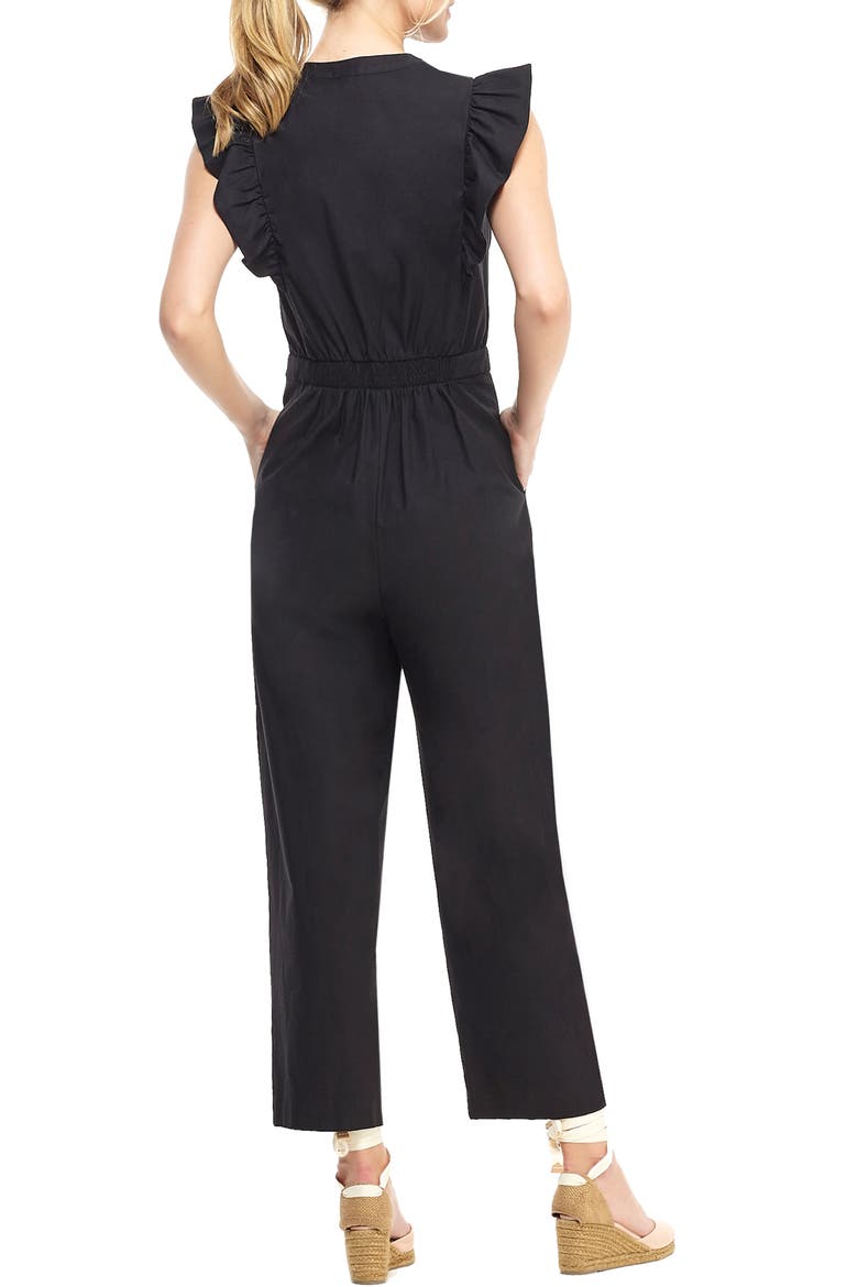 Kierra Sateen Jumpsuit, Alternate, color, BLACK