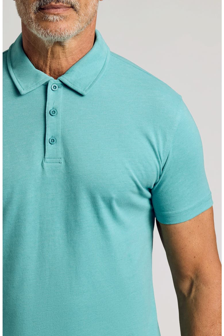Polo, Alternate, color, DARK HEATHER OCEAN