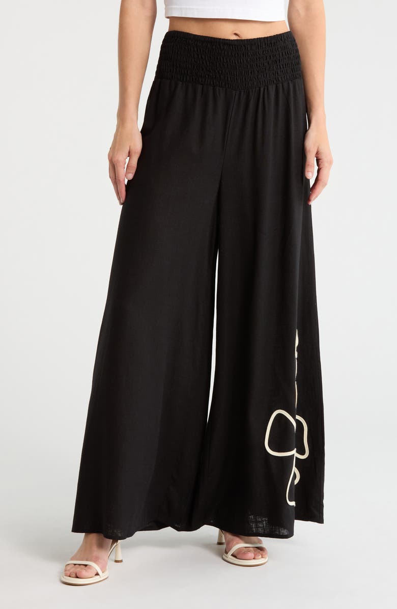 Vince Camuto Wide Leg Pants, Main, color, Rich Black
