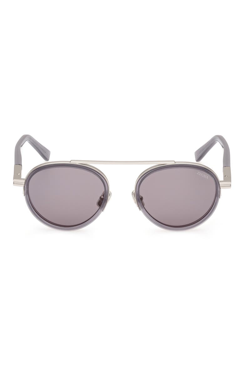 51mm Round Sunglasses, Main, color, GREY / OTHER / SMOKE
