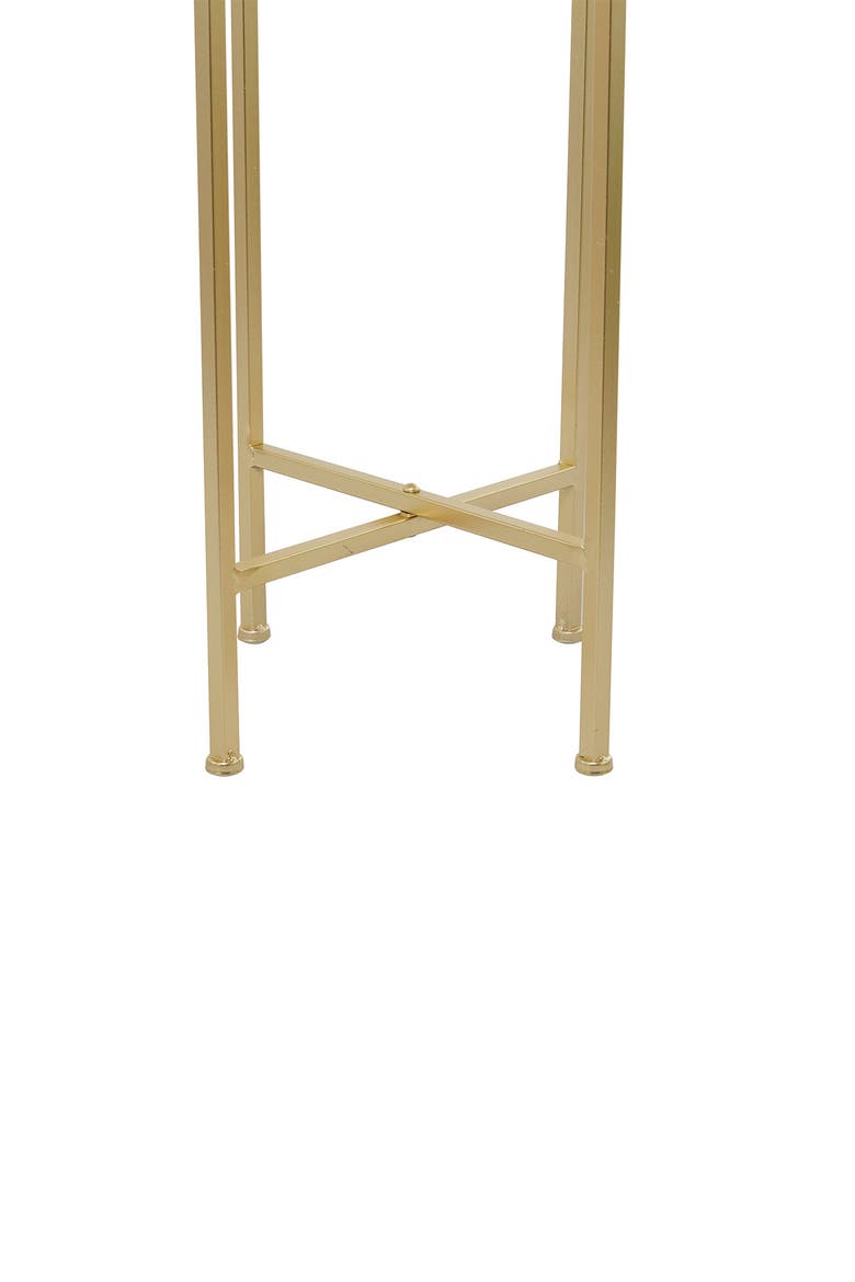 Goldtone Metal Modern Planter with Removable Stand, Alternate, color, GOLD