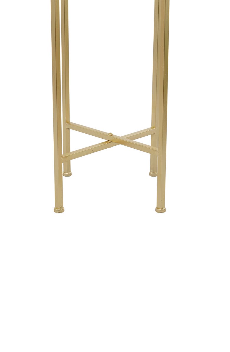 VIVIAN LUNE HOME Goldtone Metal Modern Planter with Removable Stand, Alternate, color, Gold