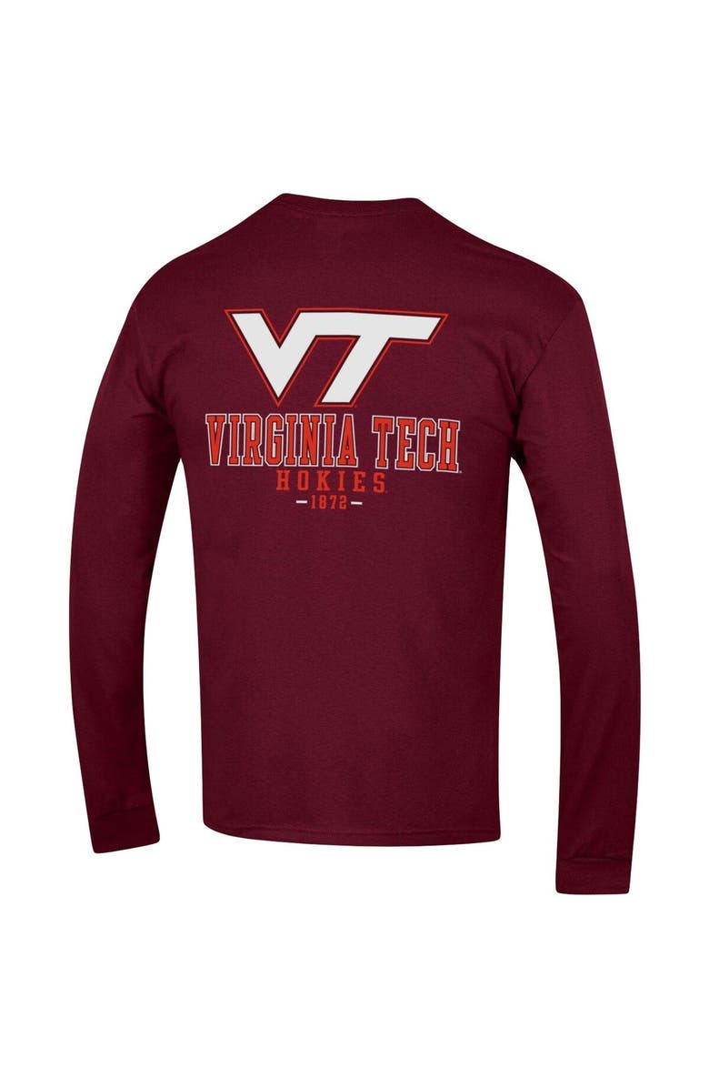 Champion Men's Champion Maroon Virginia Tech Hokies Team Stack Long Sleeve T-Shirt, Alternate, color, 