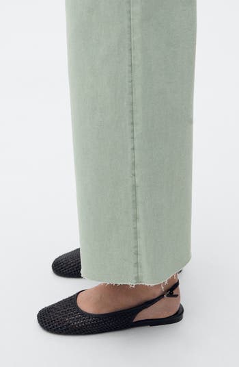 Catherin Raw Hem High Waist Culotte Jeans