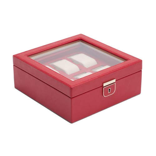 Wolf Palermo 6 Pc Watch Box In Red