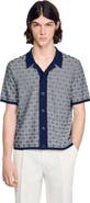 SANDRO Square Cross jacquard shirt