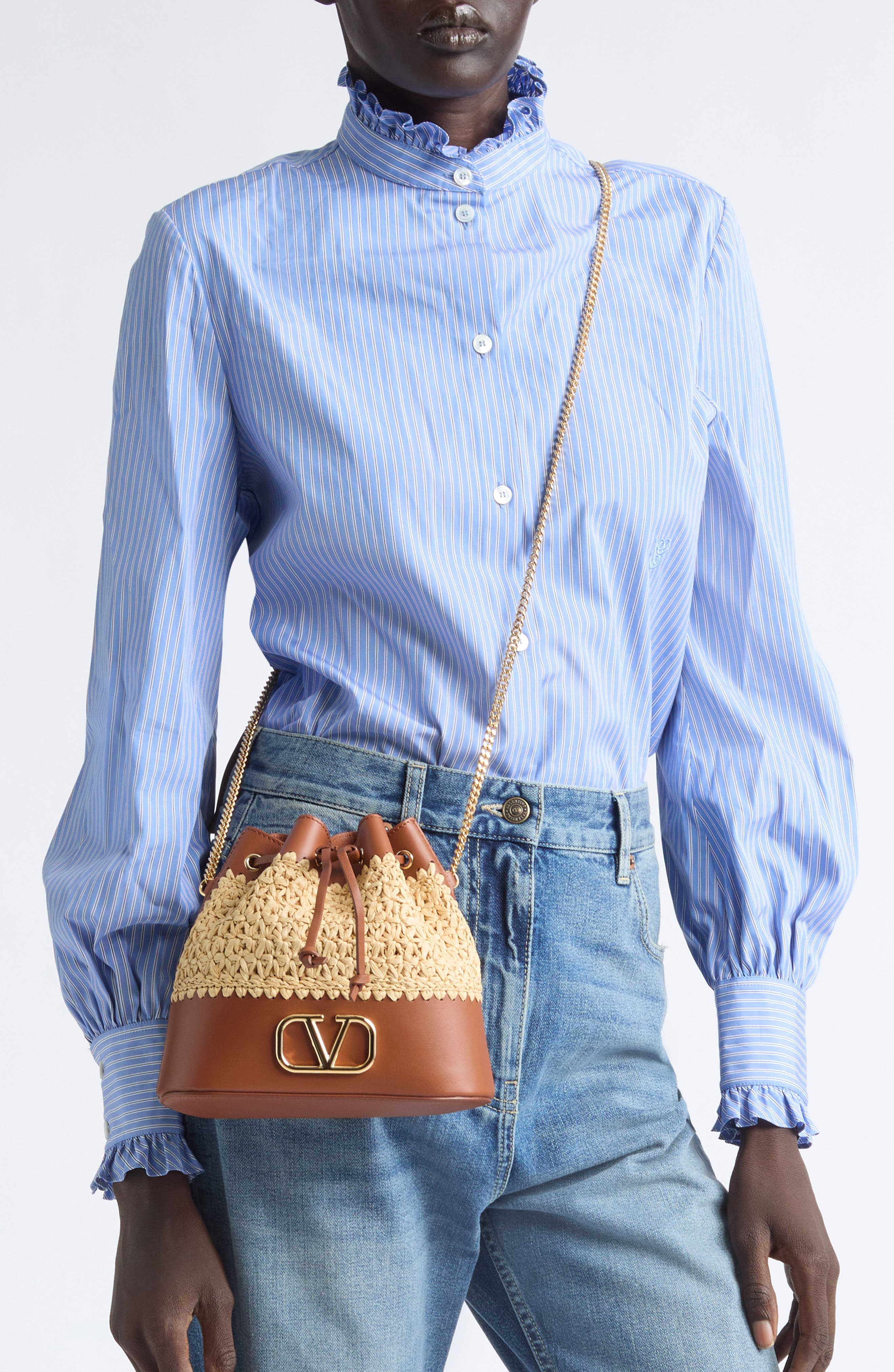 Mini Straw Drawstring Bag, Alternate, color, NATURAL