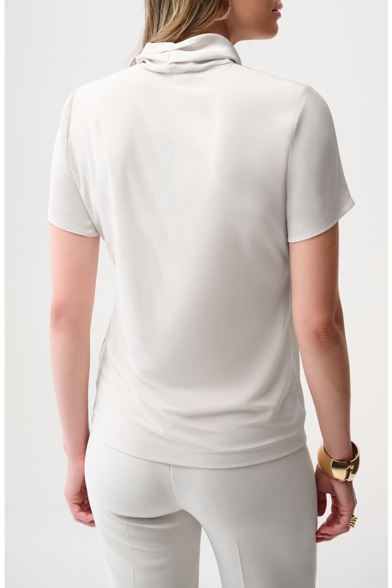 Hammered Satin Draped Surplice Top, Alternate, color, WINTER WHITE
