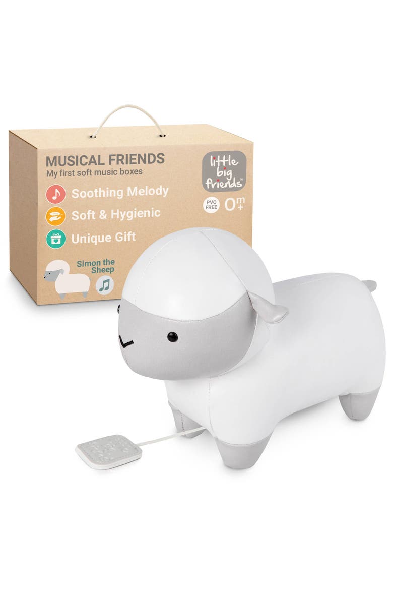 Musical Animals - Sheep, Plush Baby Music Box, Nursery Toy, Alternate, color, White