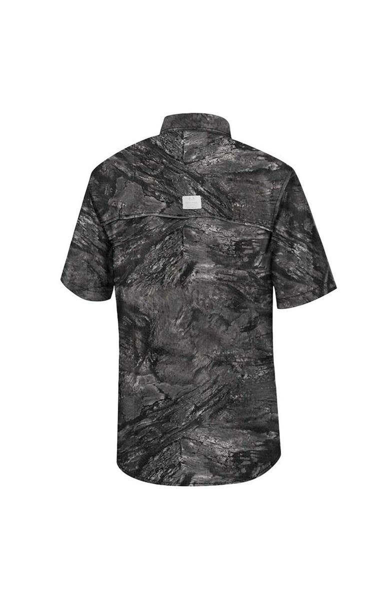 COLOSSEUM Men's Colosseum  Charcoal Vanderbilt Commodores Realtree Aspect Charter Full-Button Fishing Shirt, Alternate, color, 