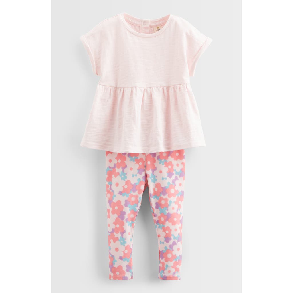 Tucker + Tate Peplum T-shirt & Leggings Set In Pink