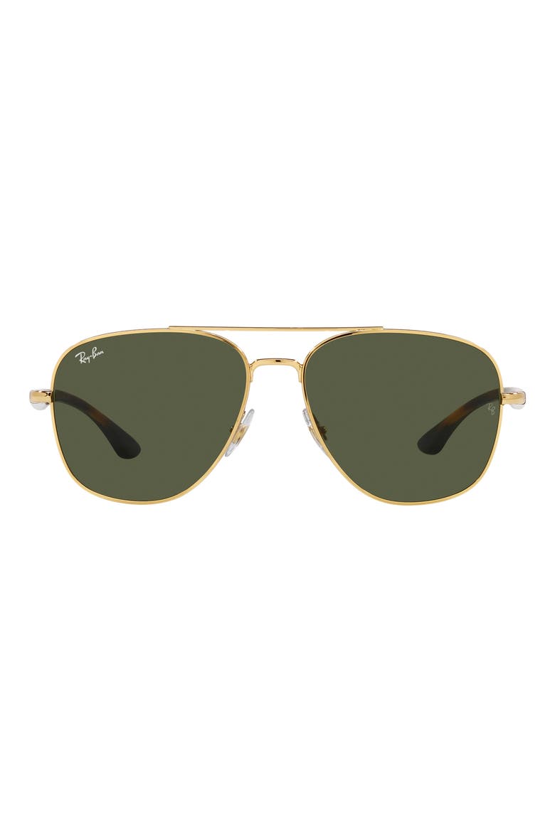 59mm Square Sunglasses, Main, color, GOLD FLASH