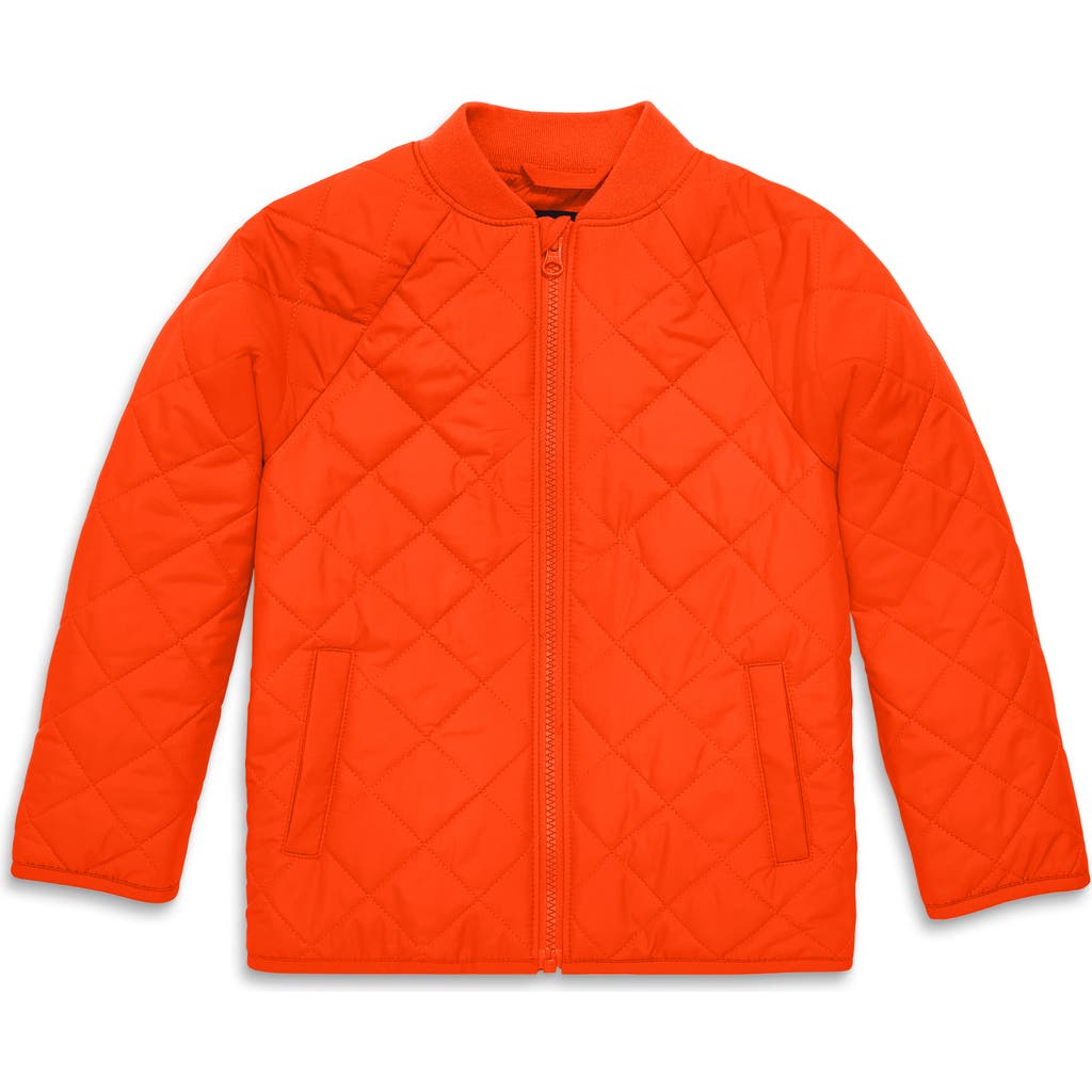 Primary Kids Quilted Lightweight Puffer Jacket In Pumpkin