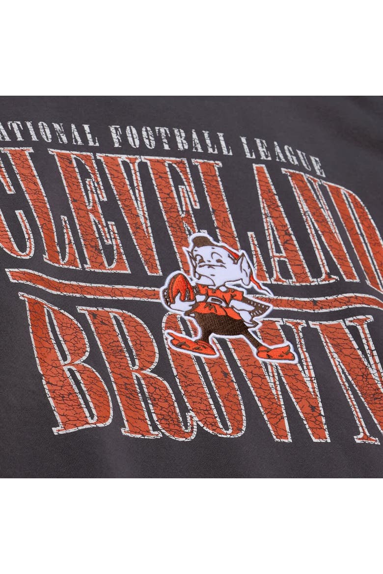 Men's Mitchell & Ness  Black Cleveland Browns Downtown Crew Vintage Logo Sweatshirt, Alternate, color, Black