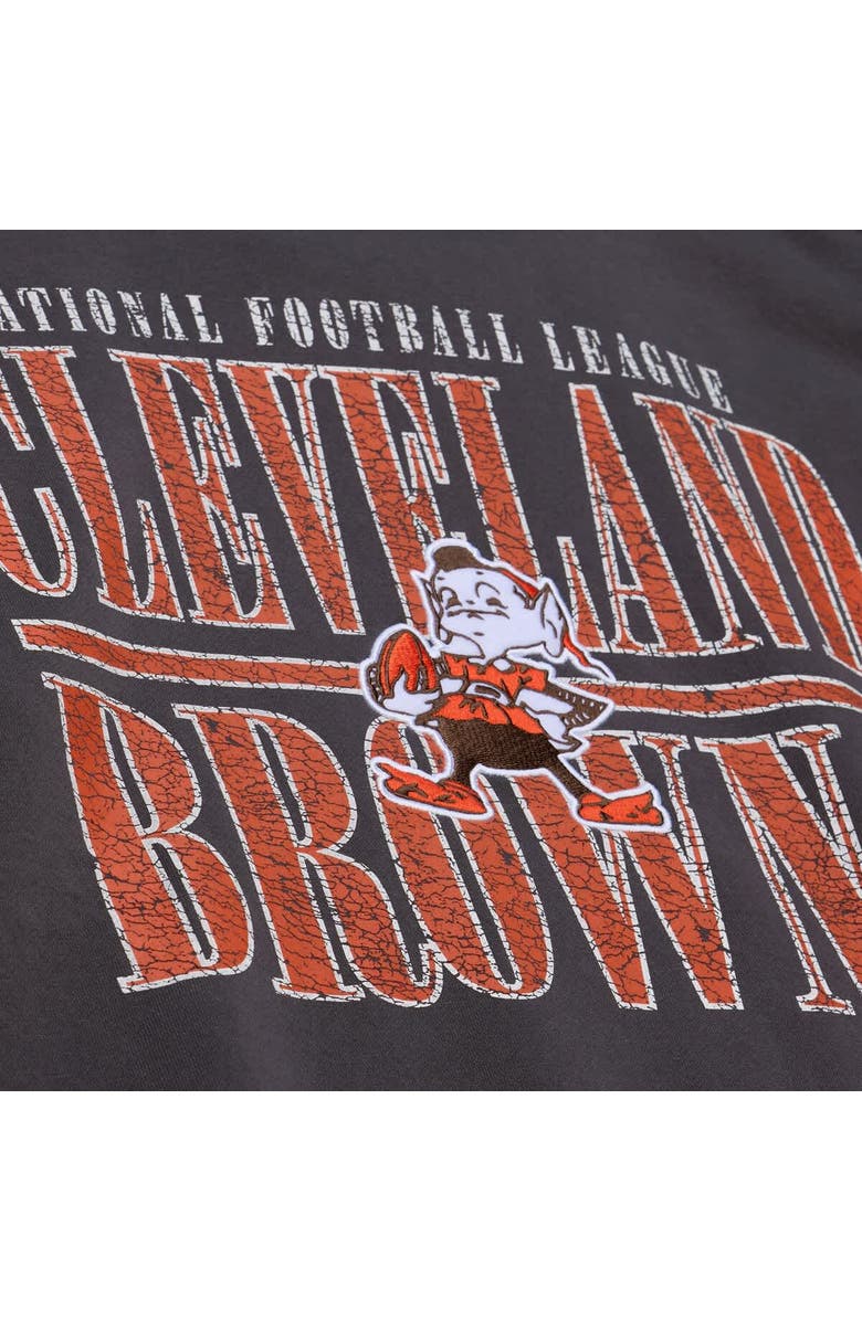 Mitchell & Ness Men's Mitchell & Ness Black Cleveland Browns Downtown Crew Vintage Logo Sweatshirt, Alternate, color, Black