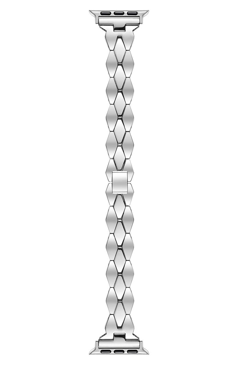 The Posh Tech Ava Stainless Steel Apple Watch<sup>®</sup> Watchband, Main, color, 