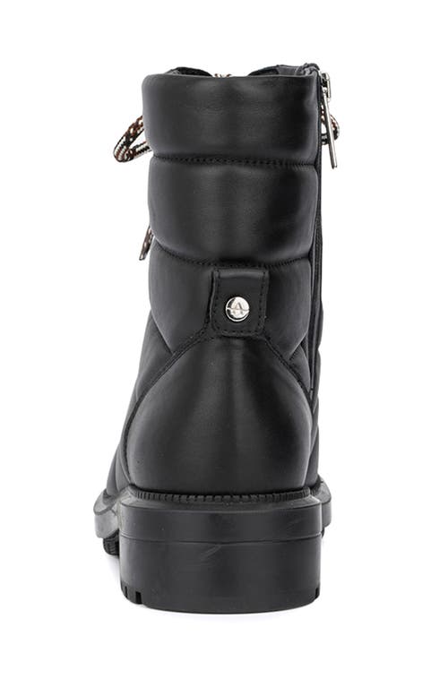 Aquatalia Leia Quilted Lace-up Ankle Boots In Black