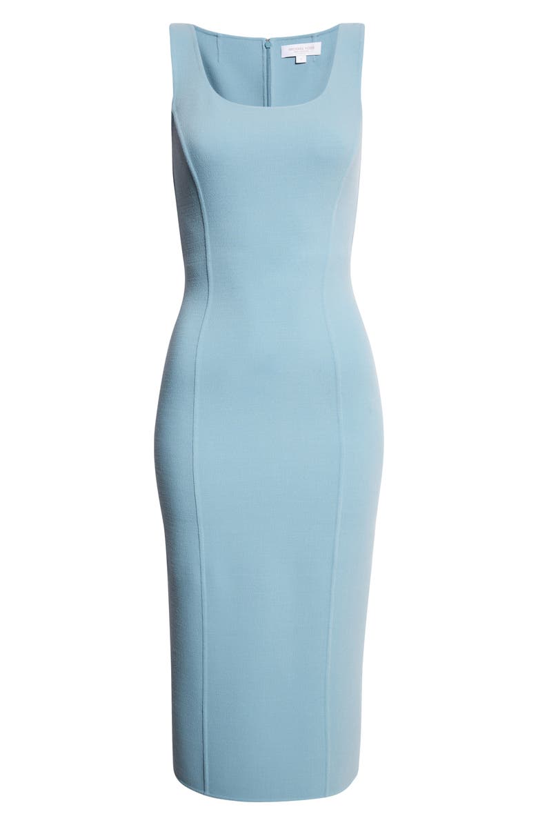 Michael Kors Collection Stretch Wool Blend Crepe Sheath Dress, Alternate, color, Seaglass