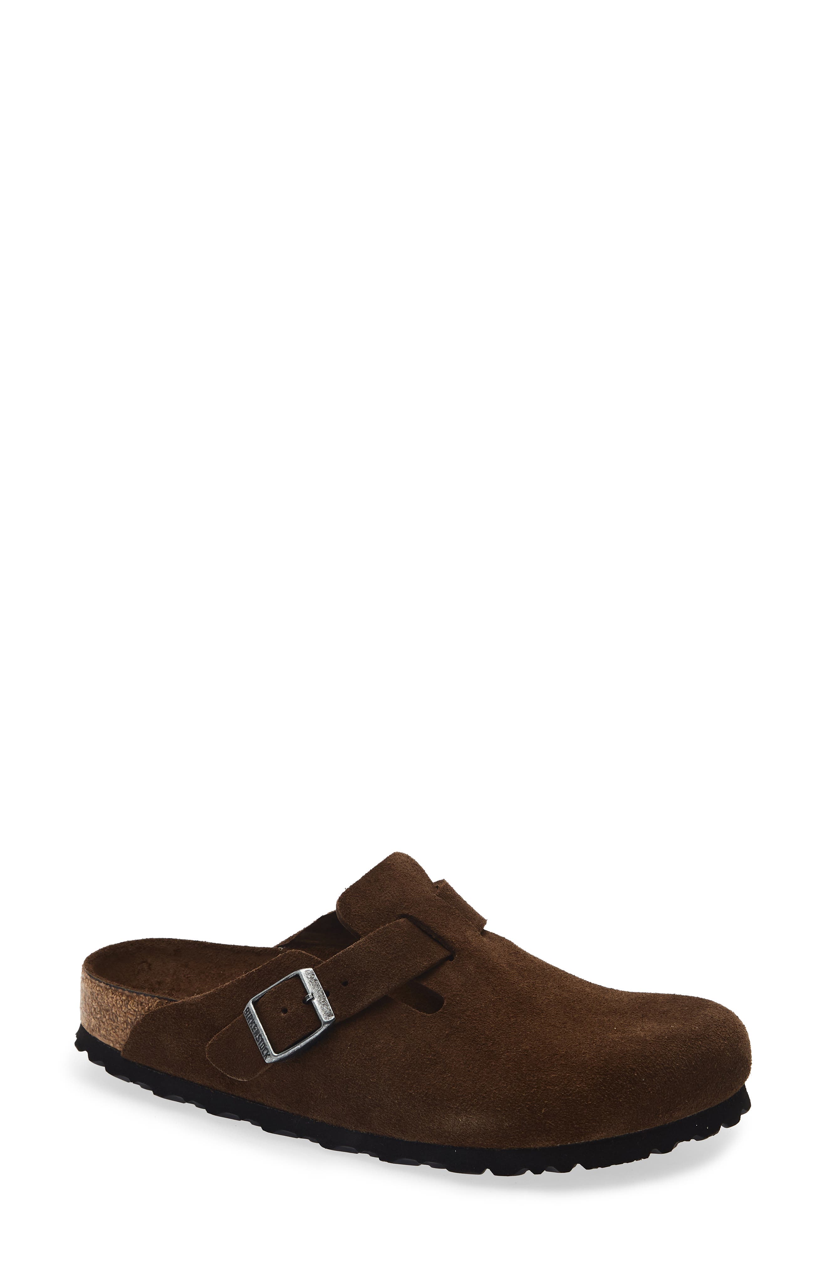 Birkenstock Boston Soft Footbed Clog, Main, color, Carafe Suede