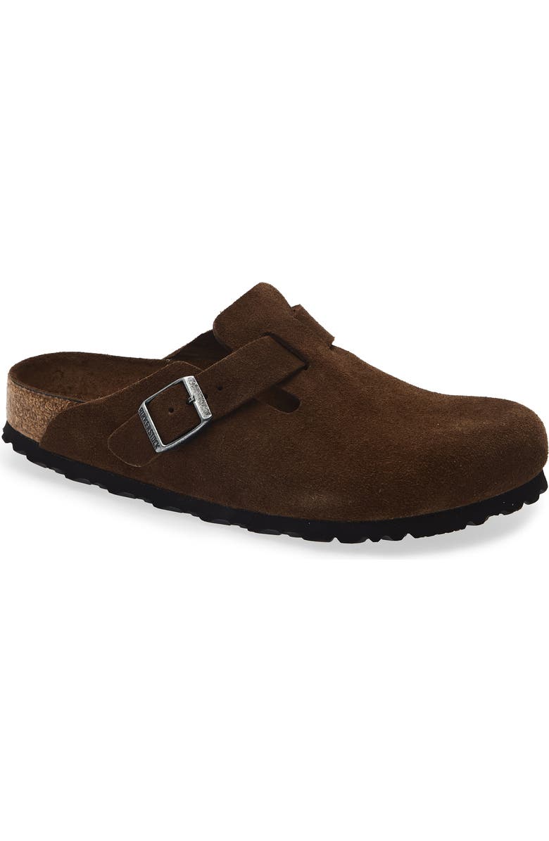 Birkenstock Boston Soft Footbed Clog, Main, color, Carafe Suede