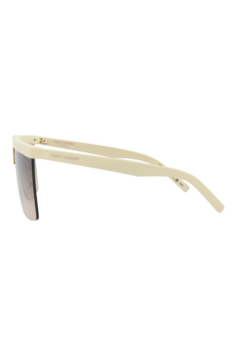 99mm Shield Sunglasses, Alternate, color, IVORY IVORY BROWN