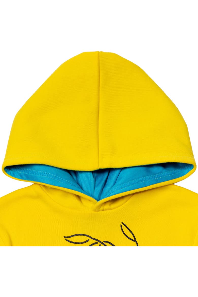 Fleece Pullover Hoodie, Alternate, color, Big Bird Yellow