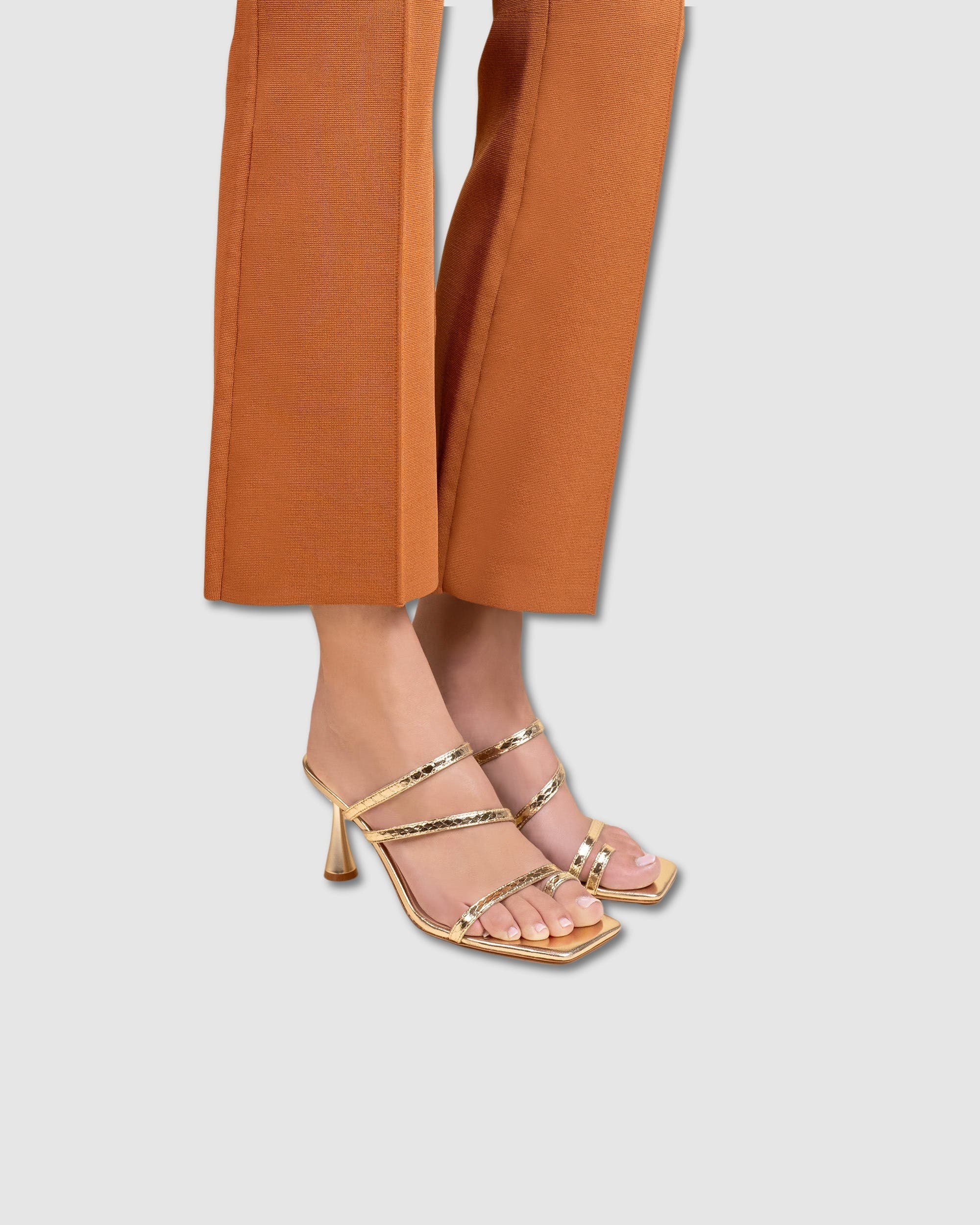 MI/MAI Sorento Metallic Snake Strappy Sandal, Alternate, color, Gold