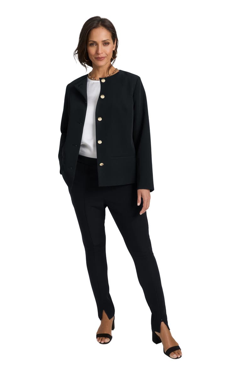 Jessica London Bi-Stretch Lady Jacket, Main, color, Black