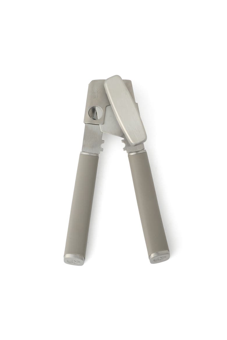 Edge Stainless Steel and Silicone Kitchen Utensil Set with Crock, Alternate, color, Taupe