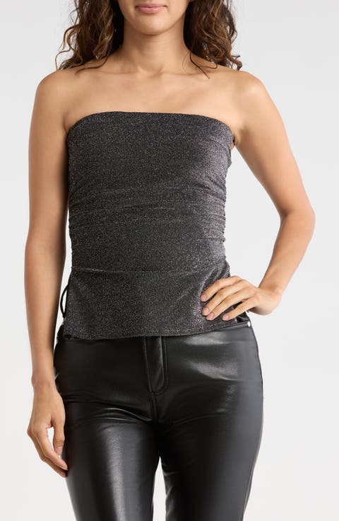 Metallic Knit Tube Top