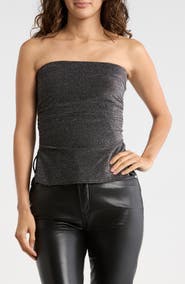 Madden Girl Metallic Knit Tube Top