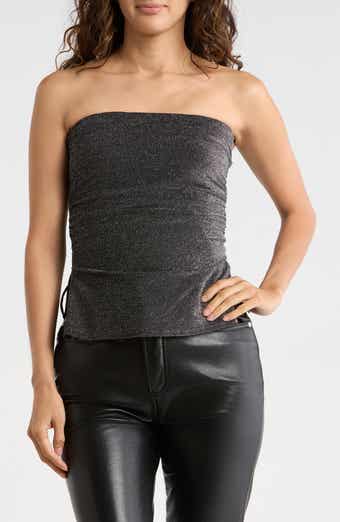 Metallic Knit Tube Top