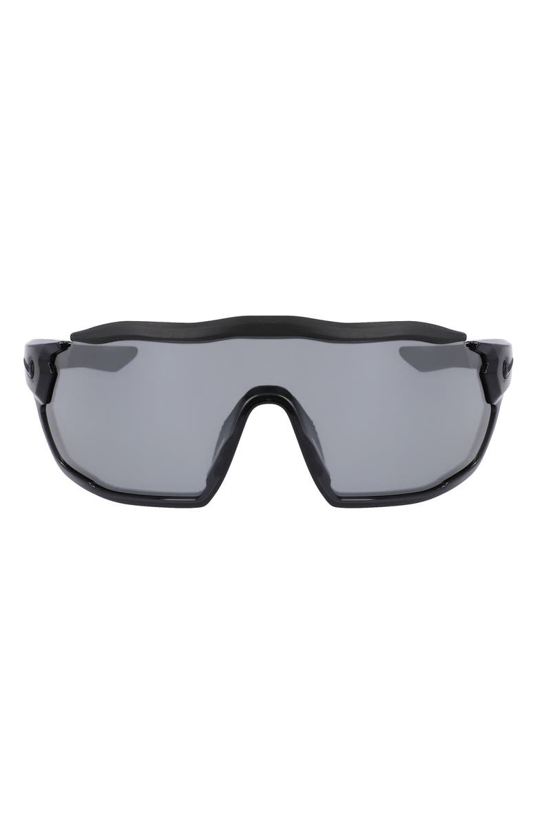 Nike Show x Rush 58mm Shield Sunglasses, Main, color, Anthracite/ Silver Flash
