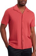 Ted Baker Fendry Cotton & Linen Knit Camp Shirt