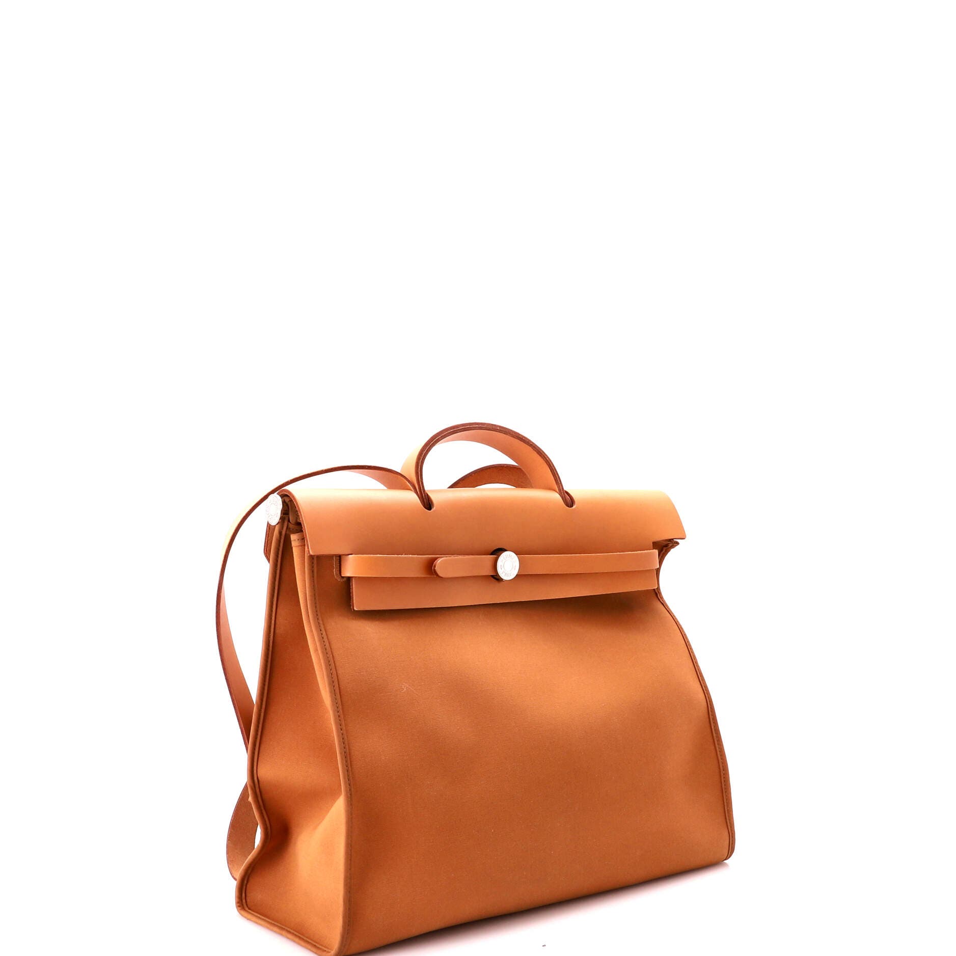 Herbag Zip Leather and Toile 39, Alternate, color, Brown