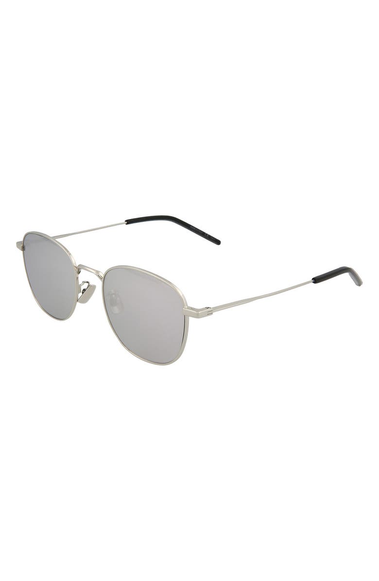 Saint Laurent 50mm Square/Rectangle Sunglasses, Alternate, color,
