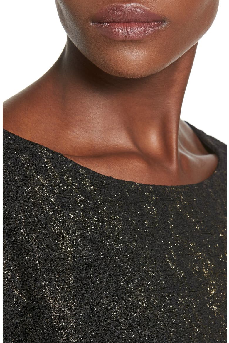 Shimmer Crop Top, Alternate, color, BLACK METALLIC GOLD