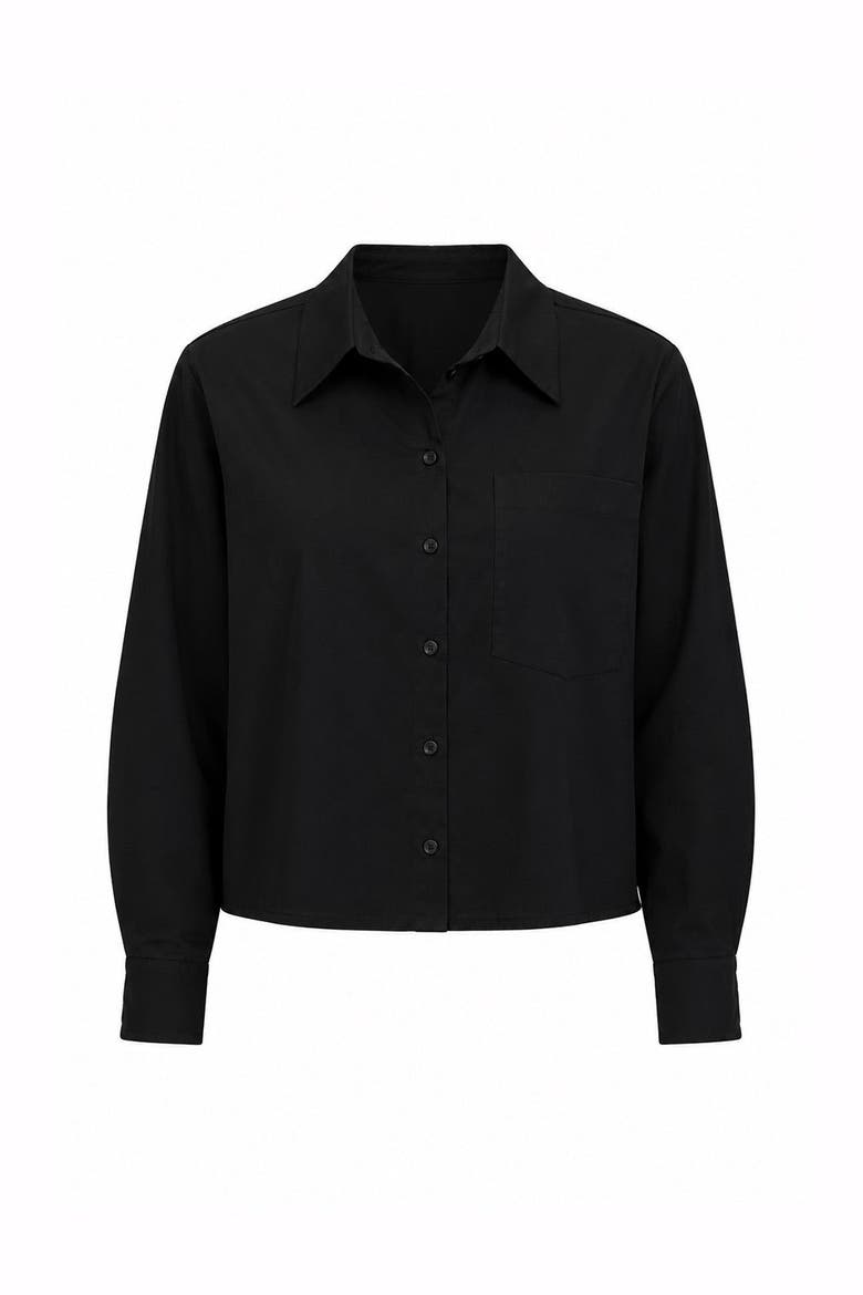 Theodora Long Sleeve Shirt, Alternate, color, BLACK