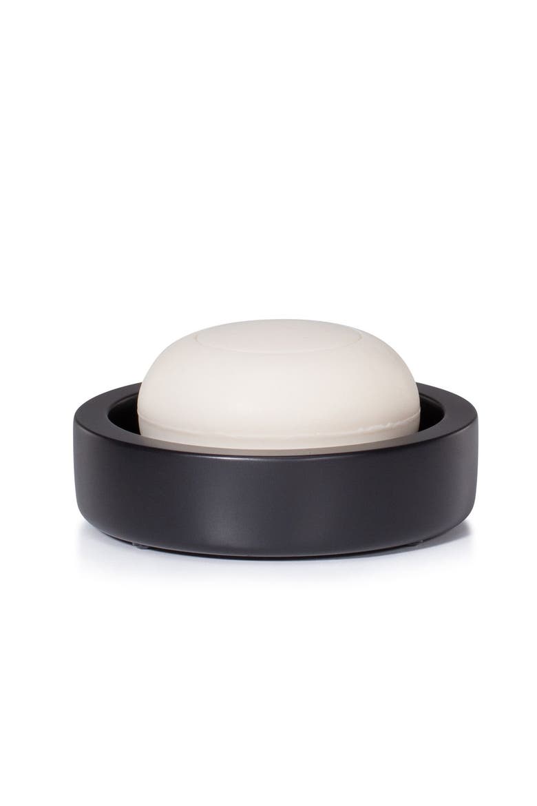 Domus Black Matte Soap Dish, Main, color, BLACK