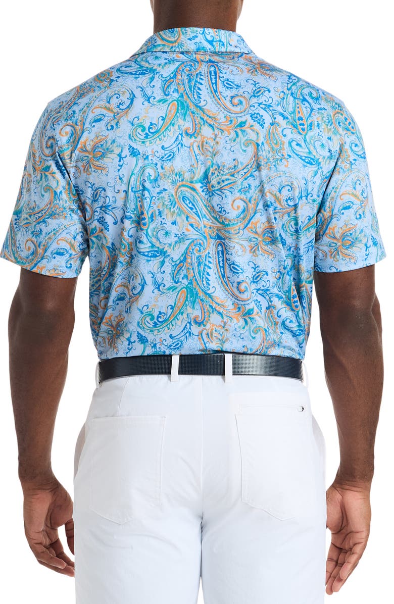 Robert Graham Pike Paisley Knit Polo, Alternate, color, Blue