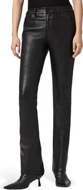 AllSaints Haldan Straight Leg Leather Pants