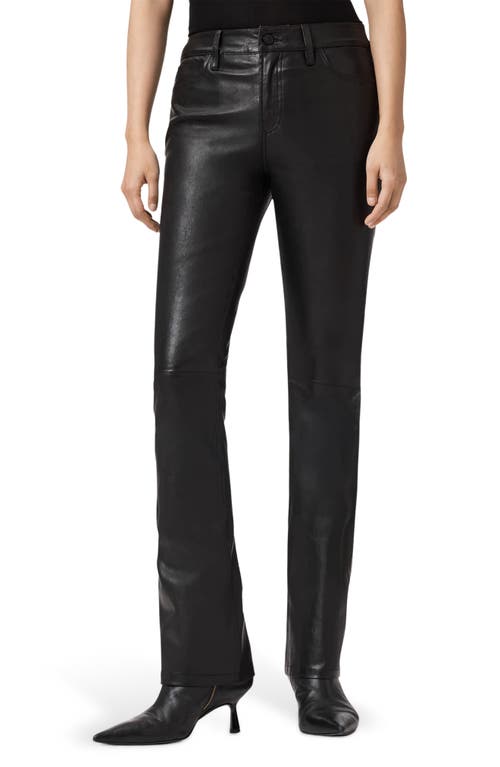 Allsaints Haldan Straight Leg Leather Pants In Black