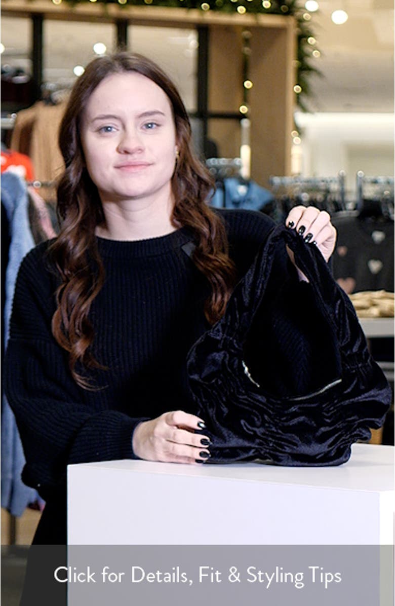 Ruched Velvet Shoulder Bag, sales video thumbnail