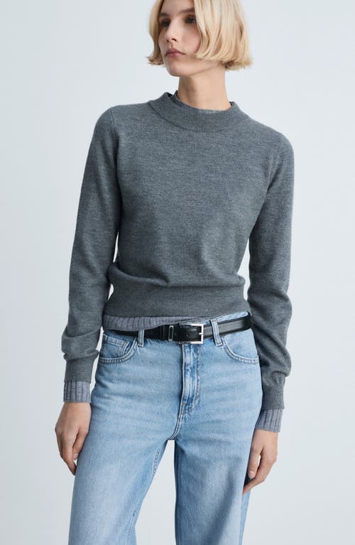 Mango Danila Wide Leg Jeans In Medium Blue