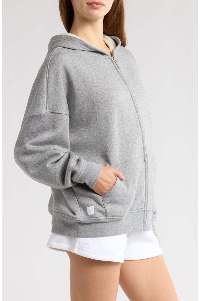 Cozy Crush Oversize Zip Hoodie, Alternate, color, HEATHER GREY