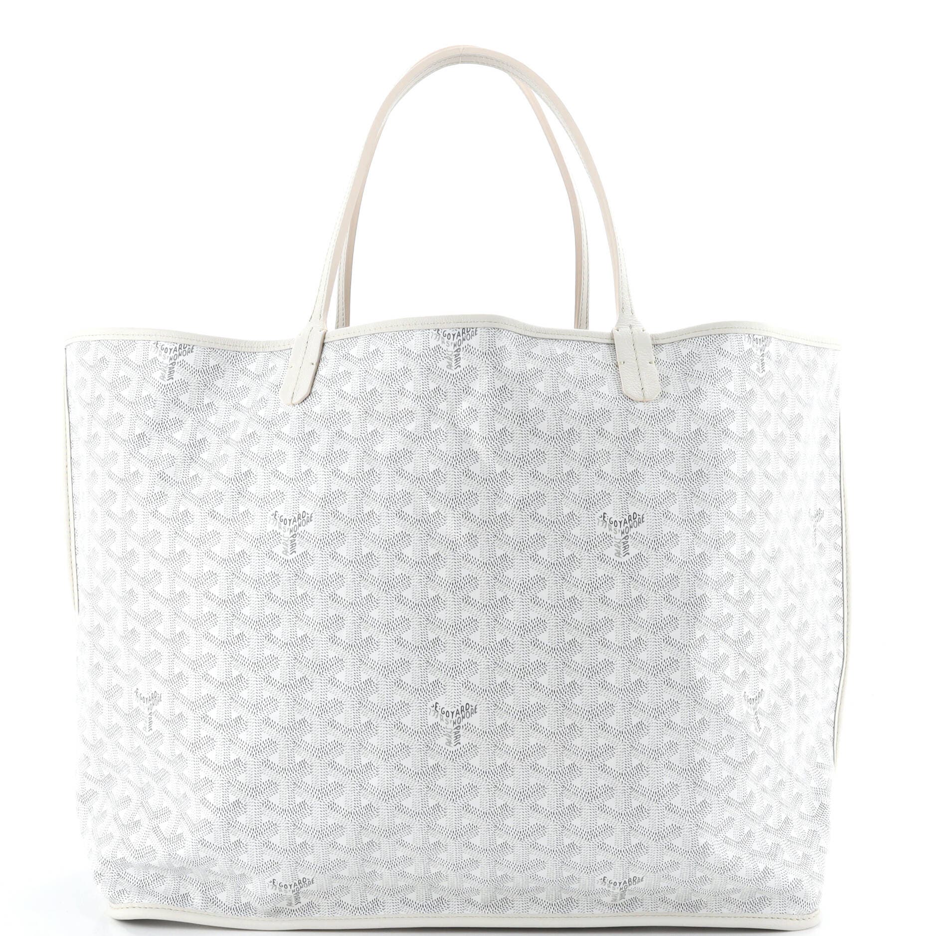 Pre-Owned Goyard Anjou Reversible Tote Coated Canvas GM, Main, color, White